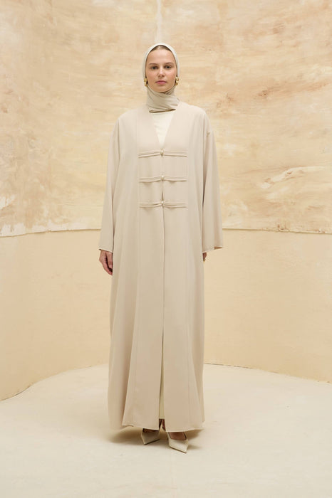 Abaya mit Perlendetails