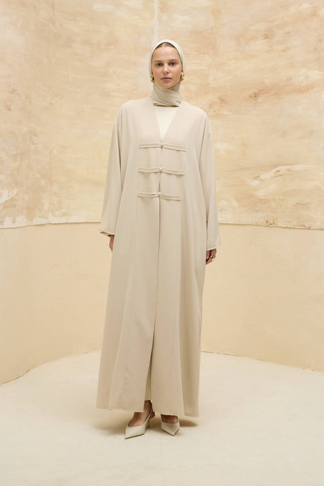 Abaya mit Perlendetails