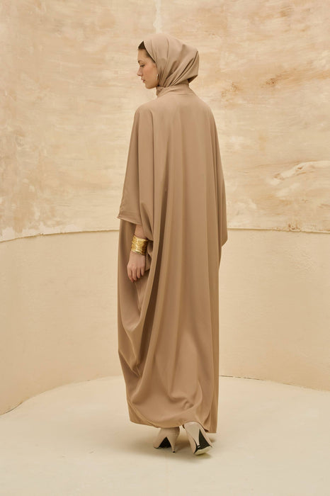 Abaya mit Blümchen beige